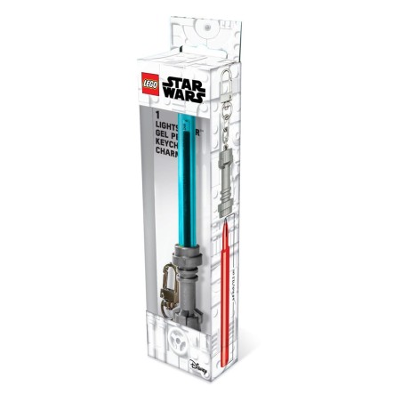 LEGO Star Wars Gel Inkt Balpen met Lego Sleutelhanger Azuurblauw | 4895028535148