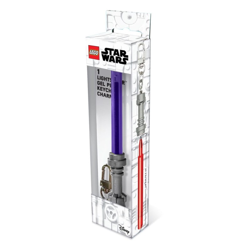 LEGO Star Wars Gel Ink Ballpoint Pen with Lego Keychain Violet | 4895028535162