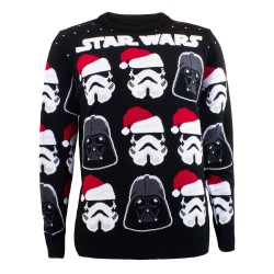 Star Wars Kerst Jumper Darth Vader / Stormtrooper Sweatshirt (L) | 5056463457771
