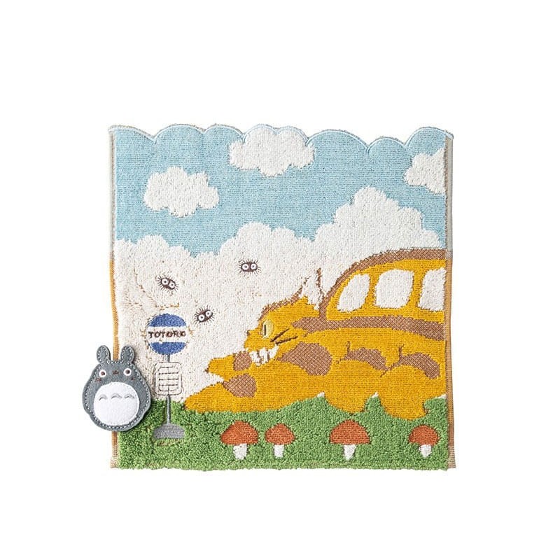 My Neighbor Totoro Hand Towel Catbus on it's way 25 x 25 cm    | 4992272657647