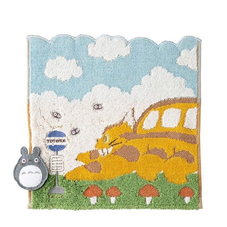 My Neighbor Totoro Hand Towel Catbus on it's way 25 x 25 cm    | 4992272657647