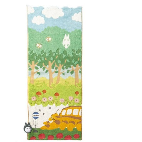 Mon voisin Totoro serviette de toilette Catbus on it's way 34 x 80 cm | 4992272657661