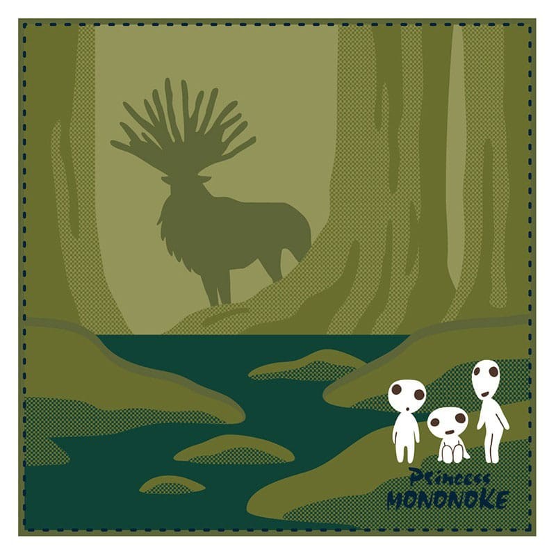 Studio Ghibli Hand Towel Princess Mononoke Shadow of the Deer God 25 x 25 cm | 4992272876550