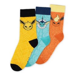 Pokémon pack 3 chaussettes Évoli Evolution 35-38     