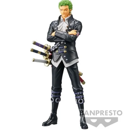 One Piece PVC Beeldje DXF - The Grandline Heren - Roronoa Zoro (Film Rood) - 17 cm | 4983164189490