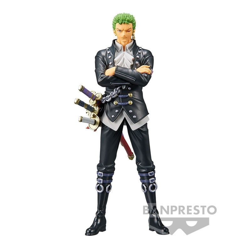 One Piece Statuette PVC DXF - The Grandline Men - Roronoa Zoro (Film Red) - 17 cm