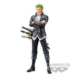 One Piece PVC Beeldje DXF - The Grandline Heren - Roronoa Zoro (Film Rood) - 17 cm