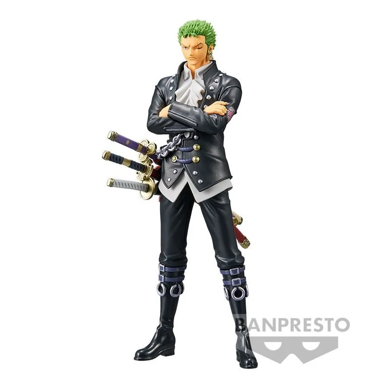 One Piece PVC Beeldje DXF - The Grandline Heren - Roronoa Zoro (Film Rood) - 17 cm | 4983164189490