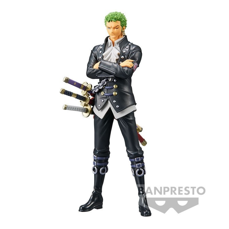 One Piece PVC Statuette DXF - The Grandline Men - Roronoa Zoro (Film Red) - 17 cm