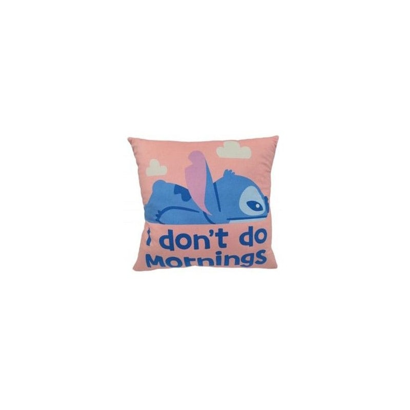 Lilo & Stitch Coussin Stitch I don't do mornings 40 cm | 3700891712835