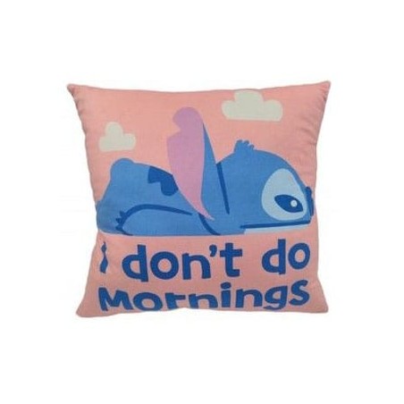 Lilo & Stitch Coussin Stitch I don't do mornings 40 cm | 3700891712835