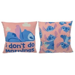 Lilo & Stitch Coussin Stitch I don't do mornings 40 cm | 3700891712835