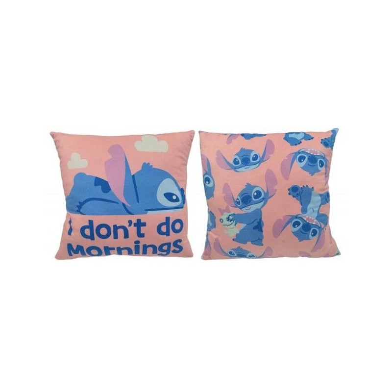 Lilo & Stitch Coussin Stitch I don't do mornings 40 cm | 3700891712835