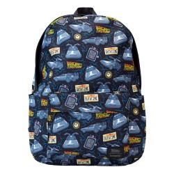 Universal by Loungefly Nylon Full-Size Backpack Back to the Future 40th Anniversary | 0671803536760