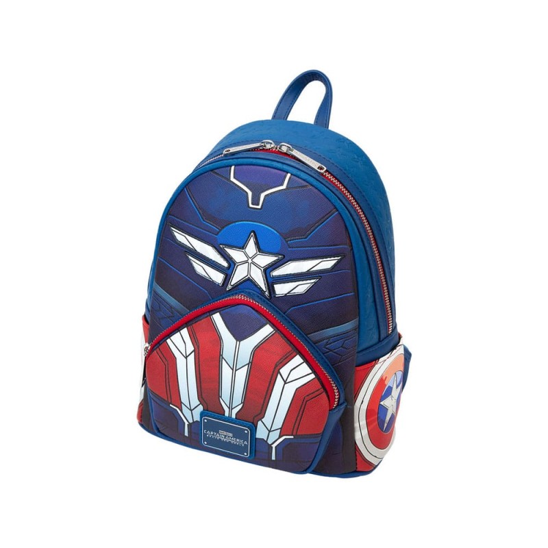 Captain America by Loungefly Backpack Mini Brave New World Cosplay | 0671803504776