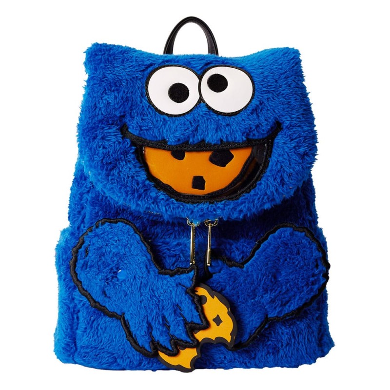 1, Sesamstraat door Loungefly Pluche Mini Cookie Monster Rugzak | 0671803536524