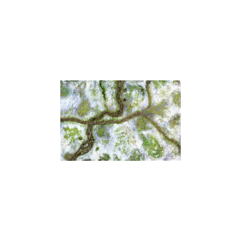 Kraken Wargames Gaming Mat - Snow Valley 44"x60" Gaming Mat