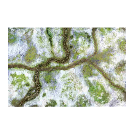 Kraken Wargames Gaming Mat - Snow Valley 44"x60" Gaming Mat
