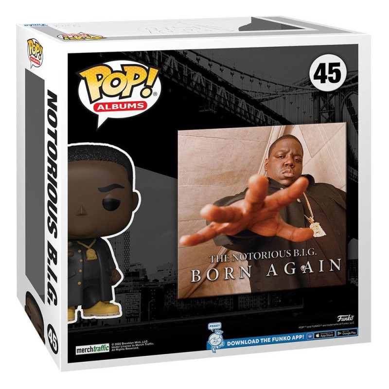 Notorious B.I.G. Figurine Funko POP! Biggie Smalls Vinyl Albums - Born Again 9 cm