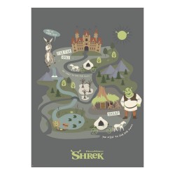 Shrek lithografie Reis naar Ver Weg Gelimiteerde Editie 42 x 30 cm    | 5060948296892