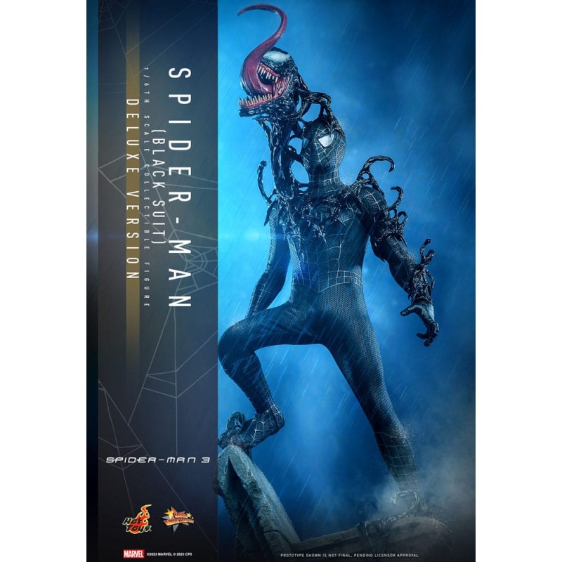 Spider-Man 3 Movie Masterpiece Figure 1/6 Spider-Man (Black Suit) (Deluxe Version) 30 cm | 4895228615800