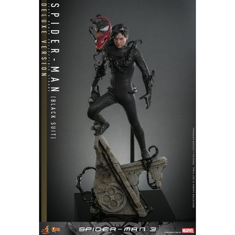Spider-Man 3 Movie Masterpiece Figure 1/6 Spider-Man (Black Suit) (Deluxe Version) 30 cm | 4895228615800