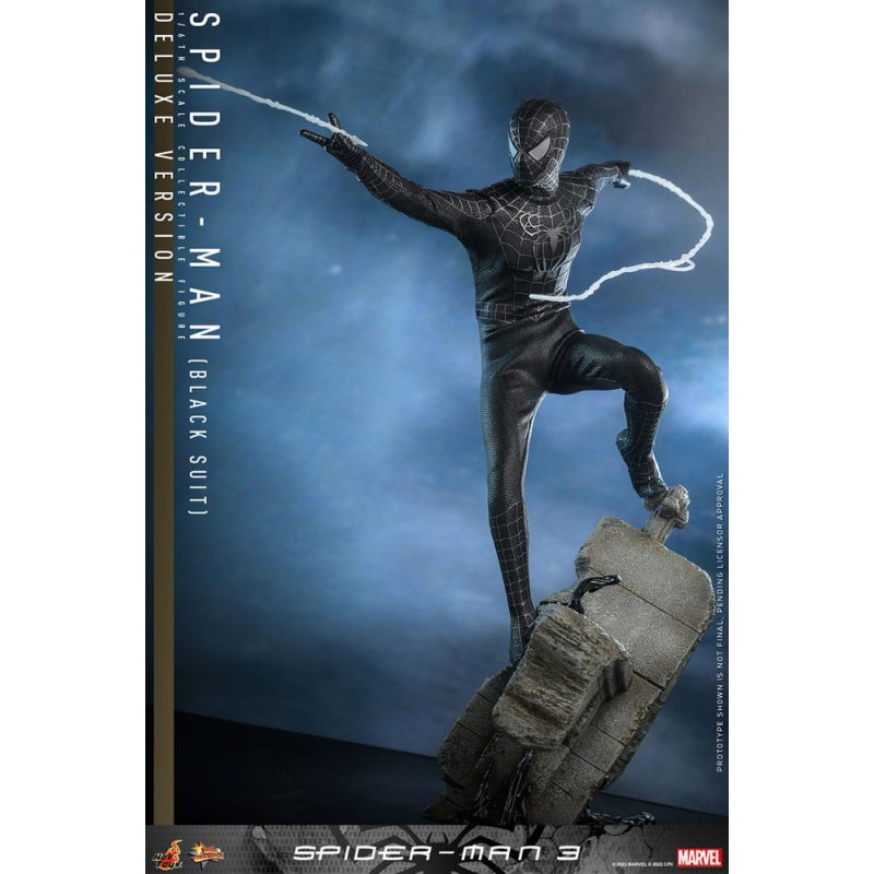 Spider-Man 3 Movie Masterpiece Figure 1/6 Spider-Man (Black Suit) (Deluxe Version) 30 cm | 4895228615800