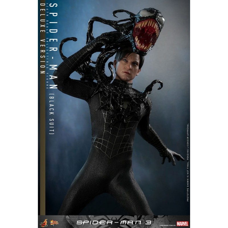Spider-Man 3 Movie Masterpiece Figure 1/6 Spider-Man (Black Suit) (Deluxe Version) 30 cm | 4895228615800