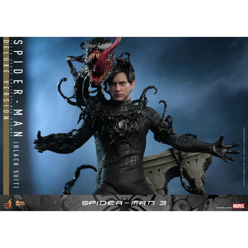 Spider-Man 3 Movie Masterpiece Figure 1/6 Spider-Man (Black Suit) (Deluxe Version) 30 cm | 4895228615800