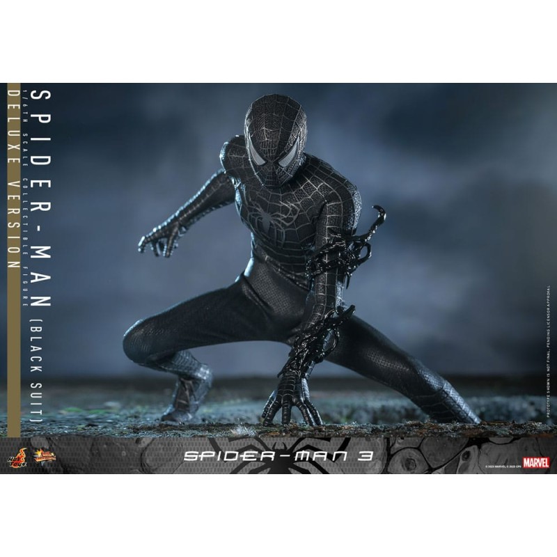 Spider-Man 3 Movie Masterpiece Figure 1/6 Spider-Man (Black Suit) (Deluxe Version) 30 cm | 4895228615800