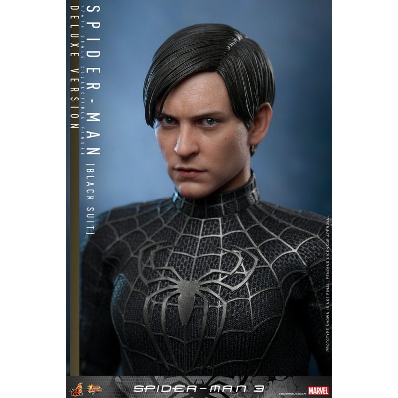 Spider-Man 3 figurine Movie Masterpiece 1/6 Spider-Man (Black Suit) (Deluxe Version) 30 cm | 4895228615800
