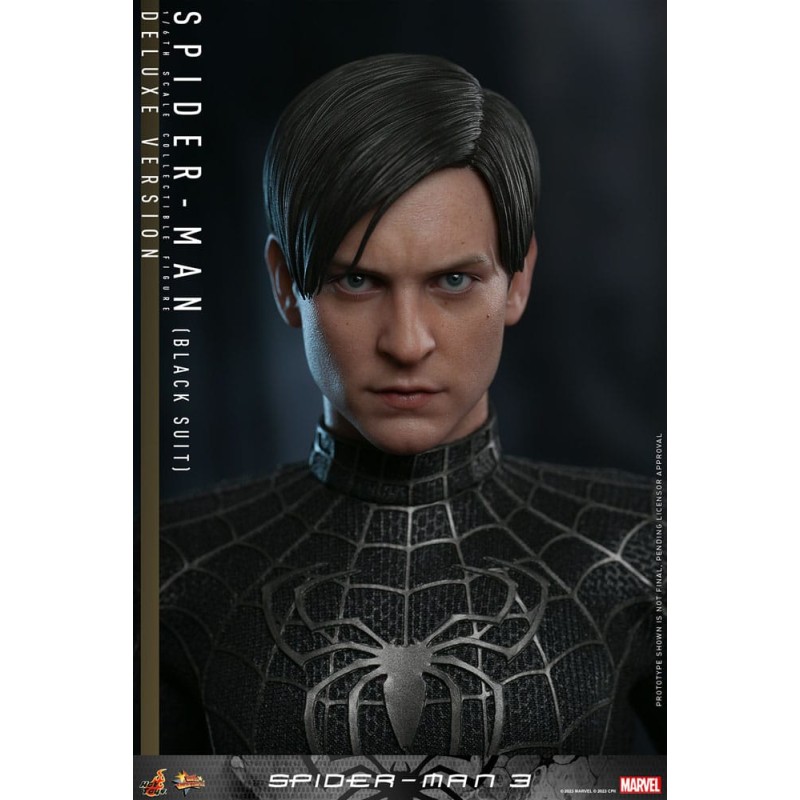 Spider-Man 3 Movie Masterpiece Figure 1/6 Spider-Man (Black Suit) (Deluxe Version) 30 cm | 4895228615800