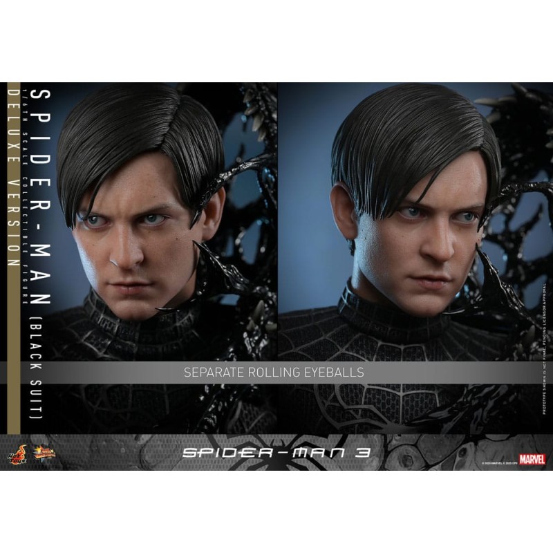 Spider-Man 3 Movie Masterpiece Figure 1/6 Spider-Man (Black Suit) (Deluxe Version) 30 cm | 4895228615800