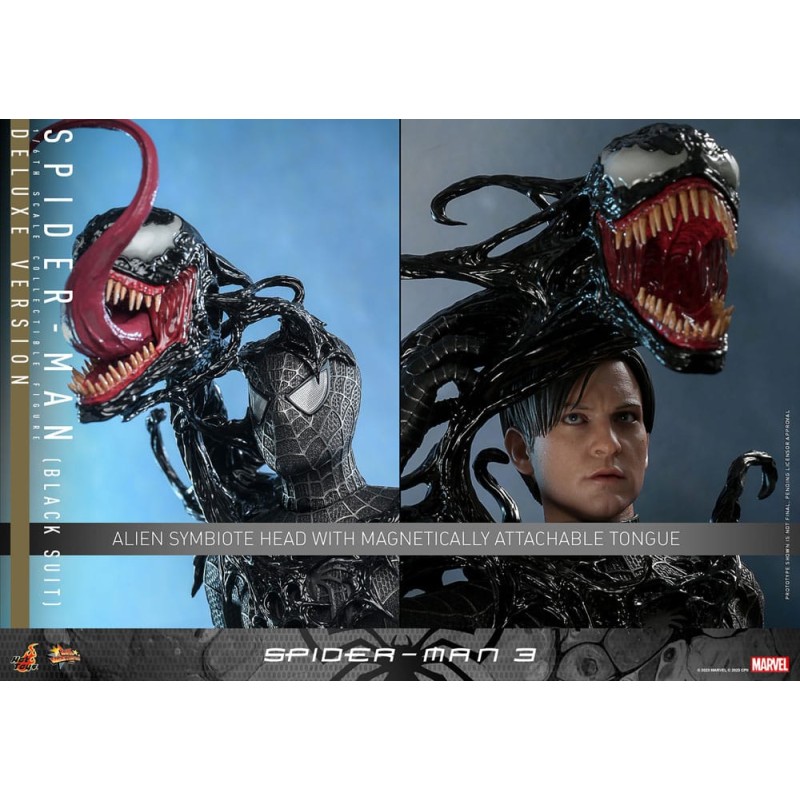 Spider-Man 3 figurine Movie Masterpiece 1/6 Spider-Man (Black Suit) (Deluxe Version) 30 cm | 4895228615800