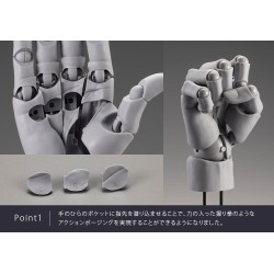 Takahiro Kagami Artist Support Item Hand PVC 1/1 Model Heren /R Grijs 22 cm | 4934054070763
