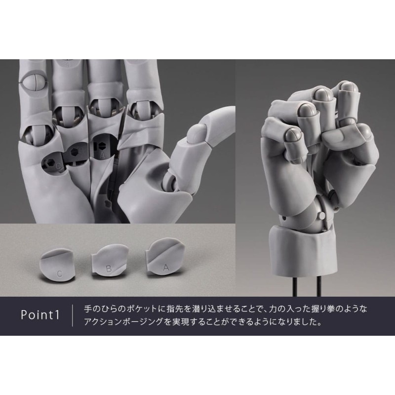 Takahiro Kagami Artist Support Item Hand PVC 1/1 Model Heren /R Wit 22 cm | 4934054070770