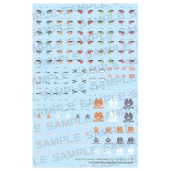 Megami Device M.S.G. accessoire pour figurines Plastic Model Kit 1/1 Puni Mofu Lang Eye Decal Set  | 4934054069484