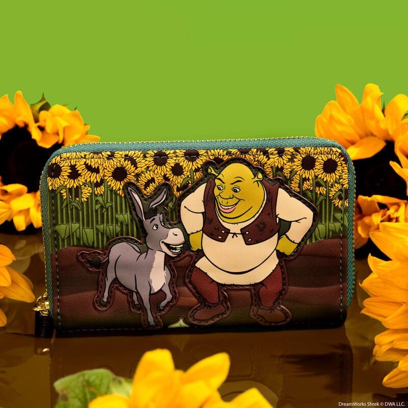 Dreamworks by Loungefly Shrek & Donkey Sunflower Field Coin Purse | 0671803536661