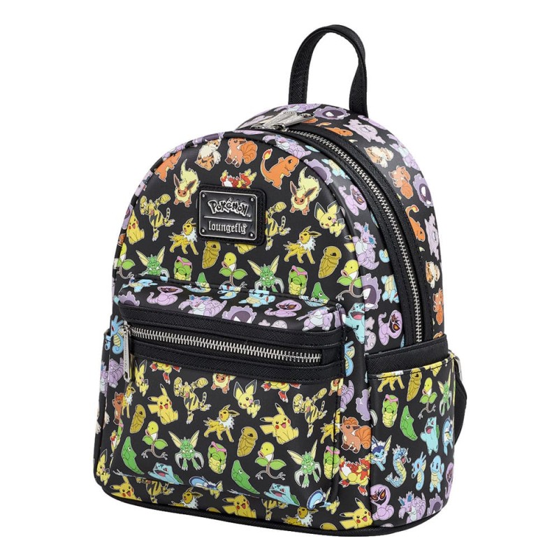 Pokemon by Loungefly Backpack Mini Multi Character All Over Print | 0671803531055