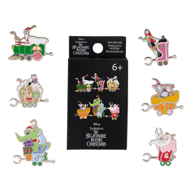 The Nightmare Before Christmas door Loungefly Assortiment Geëmailleerde Blind Box Kerststad Trein Pin (12) | 0671803533806