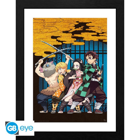 Demon Slayer: Kimetsu no Yaiba - ingelijste Poster "Key Art"