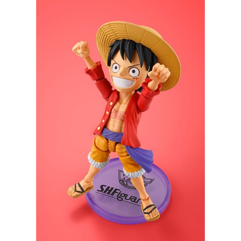 One Piece World Collactable Figures x S.H. Figuarts Monkey D. Luffy Figure 8 cm | 4573102668127