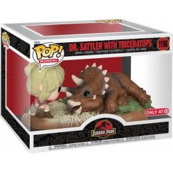 Jurassic Park Figuur Funko POP! Moment Vinyl Dr. Sattler met Triceratops Special Edition 9 cm