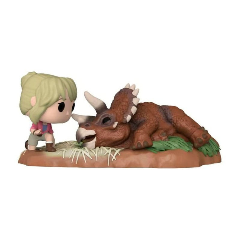 Jurassic Park Figuur Funko POP! Moment Vinyl Dr. Sattler met Triceratops Special Edition 9 cm