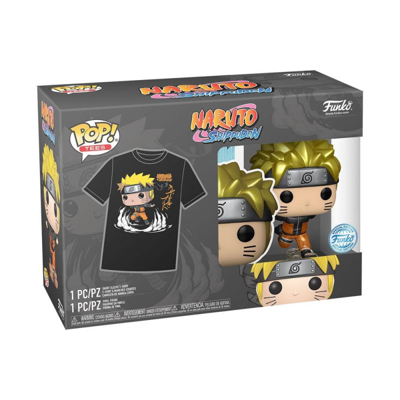 Naruto Funko POP! & Naruto Running Action Figure & T-Shirt Set