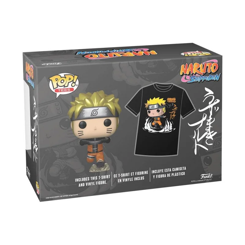 Naruto Funko POP! & Naruto Running Action Figure & T-Shirt Set | 