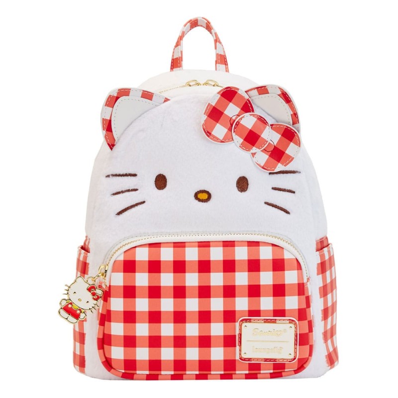 Sanrio by Loungefly Mini Backpack Hello Kitty Gingham Cosplay | 0671803447134