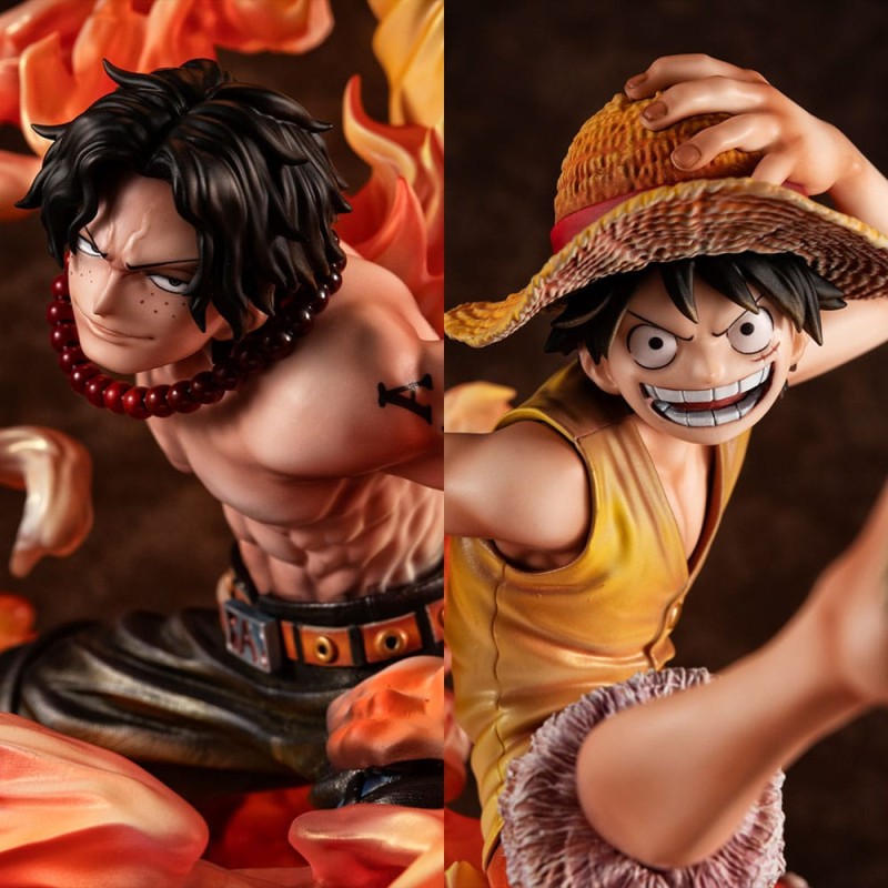 One Piece statuette PVC P.O.P. NEO-Maximum Luffy & Ace Bond between brothers 20th Limited Ver. 25 cm | 4535123716454