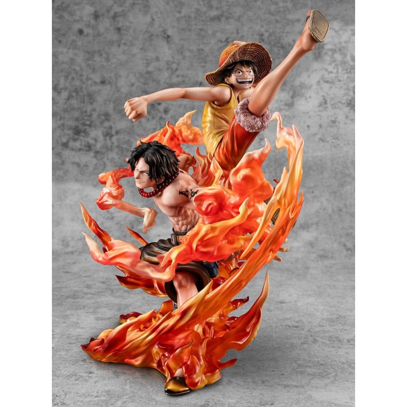 One Piece statuette PVC P.O.P. NEO-Maximum Luffy & Ace Bond between brothers 20th Limited Ver. 25 cm | 4535123716454