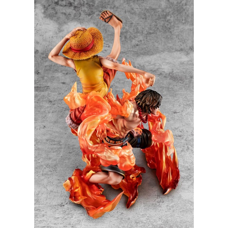 One Piece statuette PVC P.O.P. NEO-Maximum Luffy & Ace Bond between brothers 20th Limited Ver. 25 cm | 4535123716454